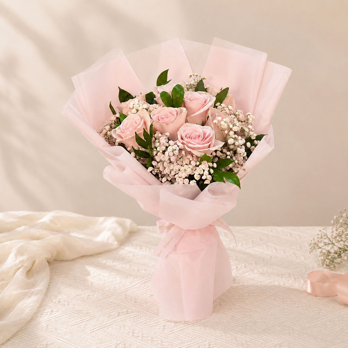Beautiful Pink Roses Bouquet