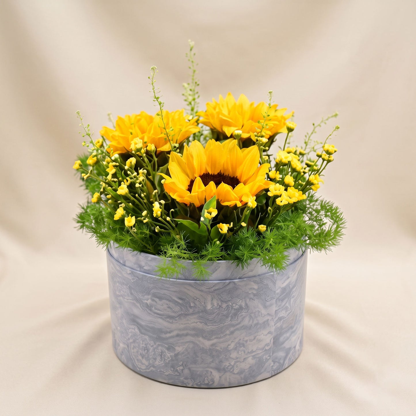 Bright Sunflowers Basket