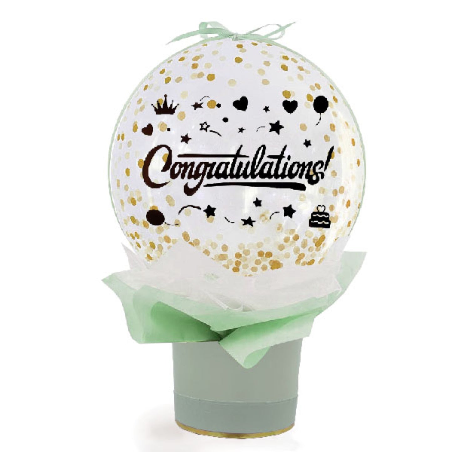 Congratulations Confetti Bubble Balloon Box