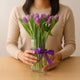 10 Purple Tulip Arrangement