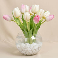 10 Tulips in Fish Bowl