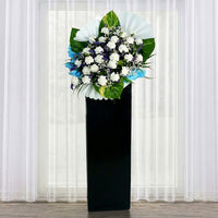 Blessed Soul Condolence Mixed Flowers Black Stand