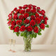 Bunch of 50 Scarlet Red Roses
