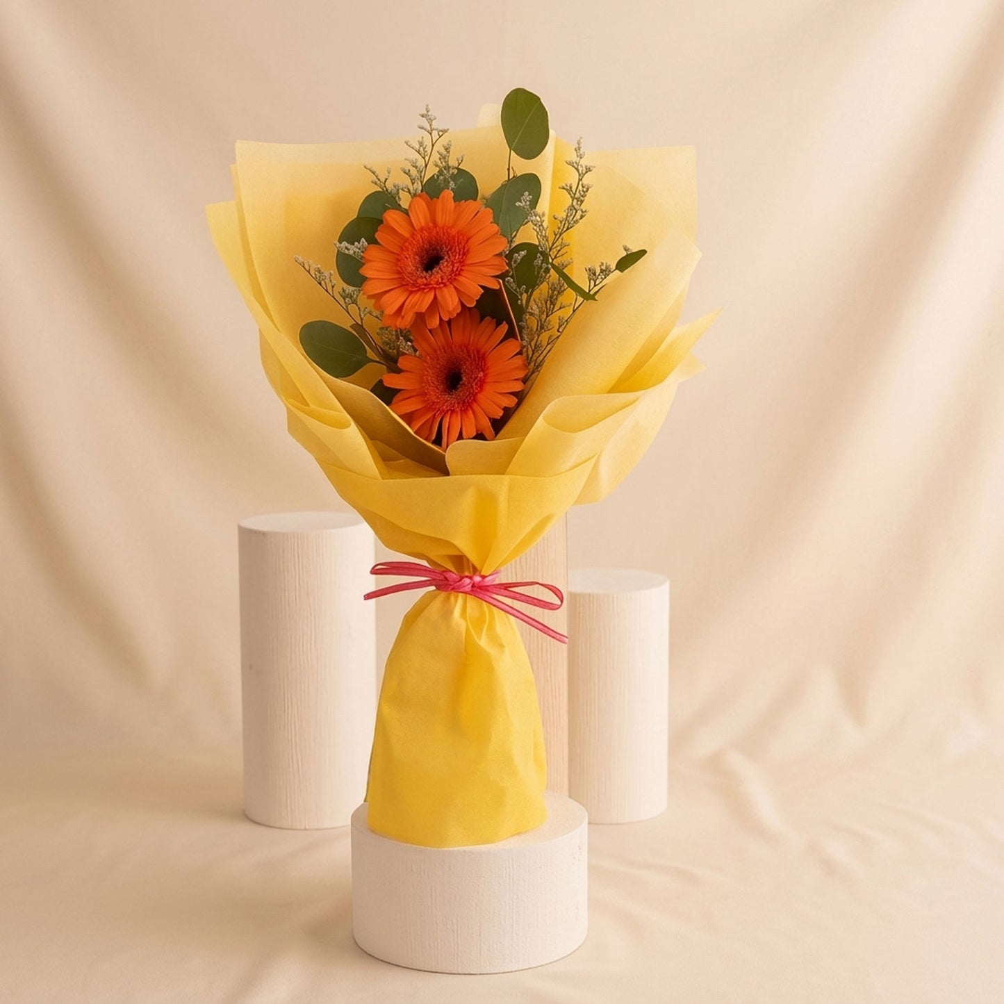 Cherry Red Gerbera Bouquet