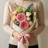 Dignified Mixed Flowers Hand Bouquet