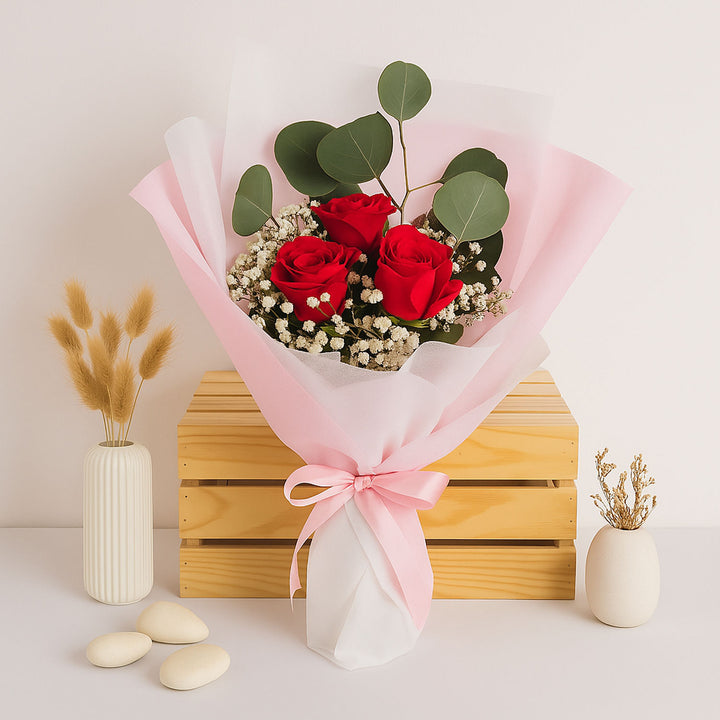 Flowing Red Roses Bouquet