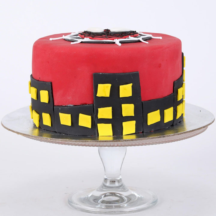Round Fondant Spiderman Cake