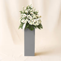Serene Mixed Flowers Brown Stand Arrangement